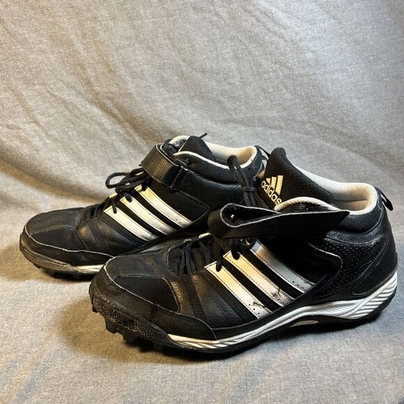 Adidas Corner Blitz 8 MD Mid Football Cleats MENS 12 Molded Sole Black 902207 - Picture 5 of 10